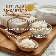 Kit Manteca Coco + Aceite De Argan + Manteca De Karite Para Cabello