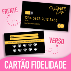 Cartão Fidelidade - Diamante com adesivos - loja online