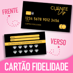 Cartão Fidelidade - Diamante com adesivos