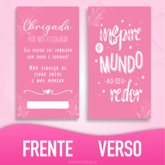 Cartão de Agradecimento Inspire o Mundo ao seu redor - comprar online