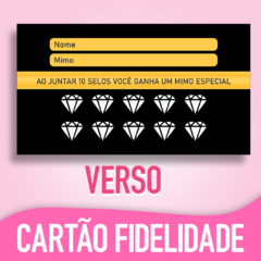 Cartão Fidelidade - Diamante com adesivos na internet