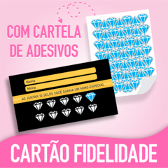 Cartão Fidelidade - Diamante com adesivos