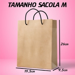 Sacola de Papel Kraft - 10 Unidades - Sacola M - comprar online