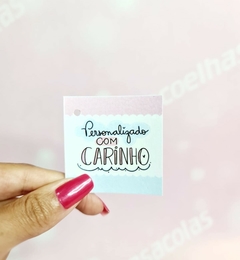 Mini Tag " Personalizado com Carinho"