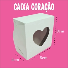 Caixinha Coração visor coração - 10 unidades - Mod 03 - Presentes da Coelha