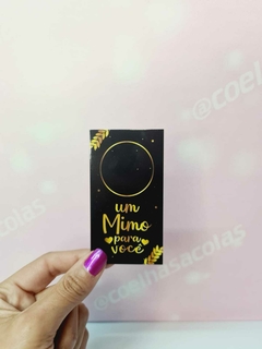 Cartão Um mimo para você - Preto e Dourado