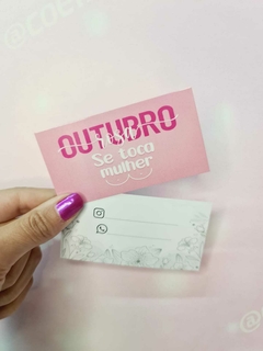 Cartão Outubro Rosa - Se toca Mulher na internet