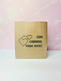 Saco Kraft P - Com carinho para você - 10 unidades - comprar online