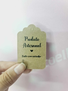 50 uni Tag Kraft Produto Artesanal Feito com Carinho Mod. 02