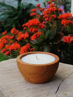 Velas de Soja Aromatica en Madera