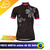 Camisa de ciclismo feminina Bike Love da marca Refactor, com estampa de corações e flores, detalhes em rosa e zíper frontal.