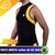 Camiseta masculina para triathlon DX3 XPower, com design preto e amarelo, ideal para atividades esportivas.