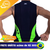 Camiseta masculina DX3 X-Power para triathlon, vista traseira destacando detalhes em verde.