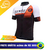 Camisa de ciclismo unissex da marca Sense, com design preto, branco e detalhes em laranja.