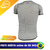 Camiseta segunda pele carbon masculina para ciclismo, vista traseira, em malha respirável.