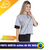 Modelo usando blusa moletom de duas cores, com detalhe em preto nas mangas, representando conforto e estilo.