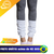 Par de meias polainas franzidas brancas com leggings cinzas, ideal para dança e fitness