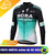 Camisa de ciclismo unissex Bora Mountain Bike com mangas longas, design em preto e verde, ideal para praticantes de ciclismo.