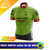 Camisa de ciclismo unissex Cannondale Dry Fit, manga curta, na cor verde com detalhes em vermelho e preto.