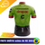 Camisa de ciclismo Cannondale Dry Fit, verde com detalhes em vermelho e preto, vista traseira.