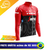 Camisa de ciclismo masculina Trek Dry Fit, manga longa, com design vermelho e preto