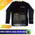 Camisa de ciclismo masculina High One Premium de manga longa, com design moderno em preto e detalhes em amarelo e cinza.