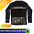 Camisa de ciclismo masculina High One Premium de manga longa, com design preto e detalhes em amarelo, ideal para ciclistas.