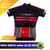 Camisa de ciclismo masculina de manga curta da marca 3XU, com design preto e detalhes em vermelho.