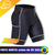 Bermuda flex masculina de ciclismo com forro e proteção UV, na cor preta, destacando detalhes em costura clara.