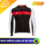 Jaqueta de ciclismo masculina, modelo inverno Supreme Suisse, com cores predominantes em preto, vermelho e branco.