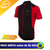 Camiseta de ciclismo masculina da Pearl Izumi, modelo Zipper Select Pursuit, nas cores preta e vermelha.