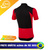 Camisa de ciclismo masculina em preto e vermelho, modelo Zipper Select Pursuit da Pearl Izumi, com design aerodinâmico e mangas curtas.