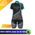 Conjunto de ciclismo feminino MTB Medusa da marca REFACTOR, com design em preto e azul.