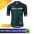 Camisa de ciclismo masculina da marca MarcioMay, modelo Royal Pro, com design em verde e detalhes coloridos nas mangas.