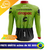 Camisa de ciclismo unissex Cannondale Dry Fit de manga longa na cor verde, com detalhes em preto e vermelho.