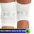 Joelheira de vôlei branca N1 Spry, oferecendo conforto e suporte para os joelhos durante a prática do esporte.