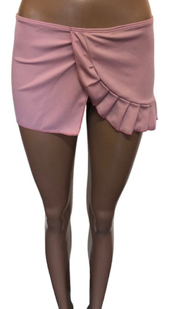 Pollera Mini Voladito Mujer Jersey Set Varios Colores - tienda online
