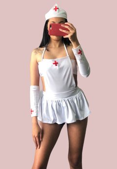 Disfraz Enfermera Mujer Sexy Talle Unico Ajustable
