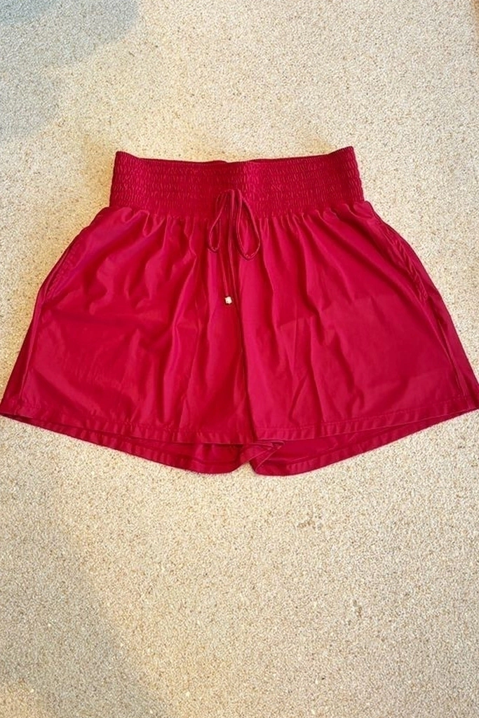 Short Aquarela Carmim