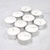 6 Velas Decorativa Flutuantes Brancas Redonda Com Suporte de Aluminio na internet