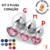 Kit 3 Plug Cromado Aço - Coração com Pedra Brilhante (P, M e G) - Importado