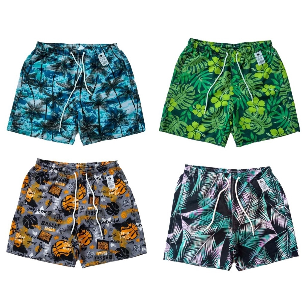 Kit Com 10 Shorts Tactel Estampados Masculinos