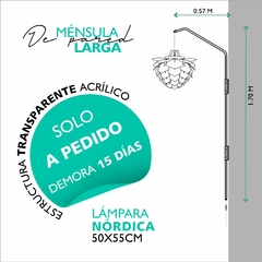 MÉNSULA LARGA + LÁMPARA NÓRDICA GRANDE - comprar online