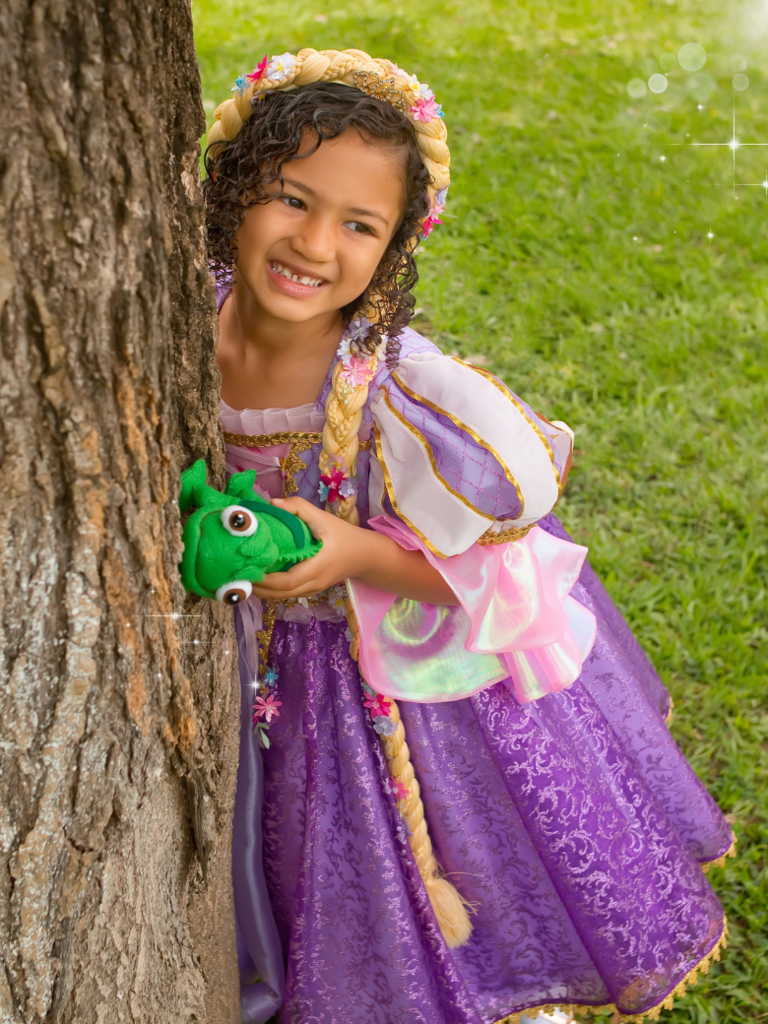 Fantasia Princesa Rapunzel e Princesa Sofia - Fabuloso Ateliê