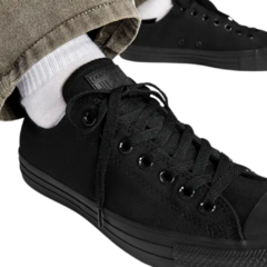 Chuck Taylor All Star Monochrome Canvas Preto - UZBRIO