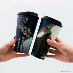 Vaso Tapa Café - The Mandalorian - Mandalorian, Grogu & Ahsoka en internet