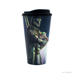 Vaso Tapa Café - The Mandalorian - Mandalorian, Grogu & Ahsoka