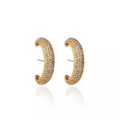 Brinco Earcuff Cravejado Ouro Vintage - Waves - Claudia Arbex