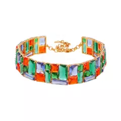 Colar Choker Maxi Riveira Colors - Elaine Palma