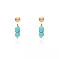 Brinco Mini Taj Mahal Acquamarine Ouro